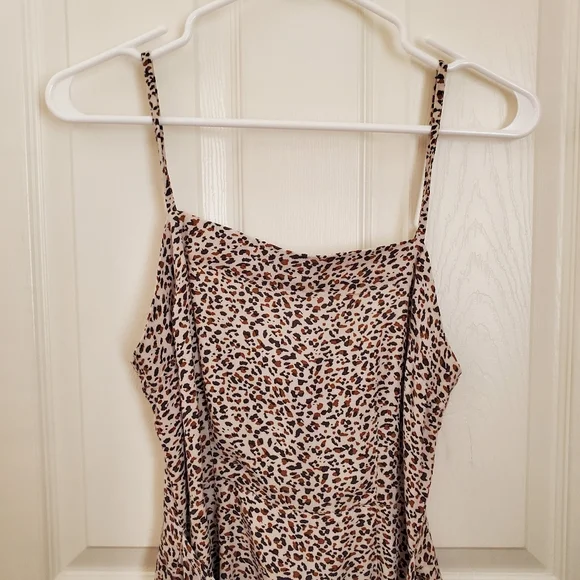 NWOT Abercrombie & Fitch | Wrap Leopard Print Tie Waist Mini Dress - Picture 6 of 11